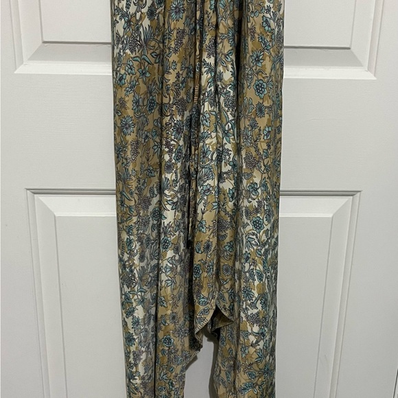 Silky Feminine Gorgeous Bohemian Versatile Dress Medium Colorful w/Wild Flowers - Picture 6 of 7